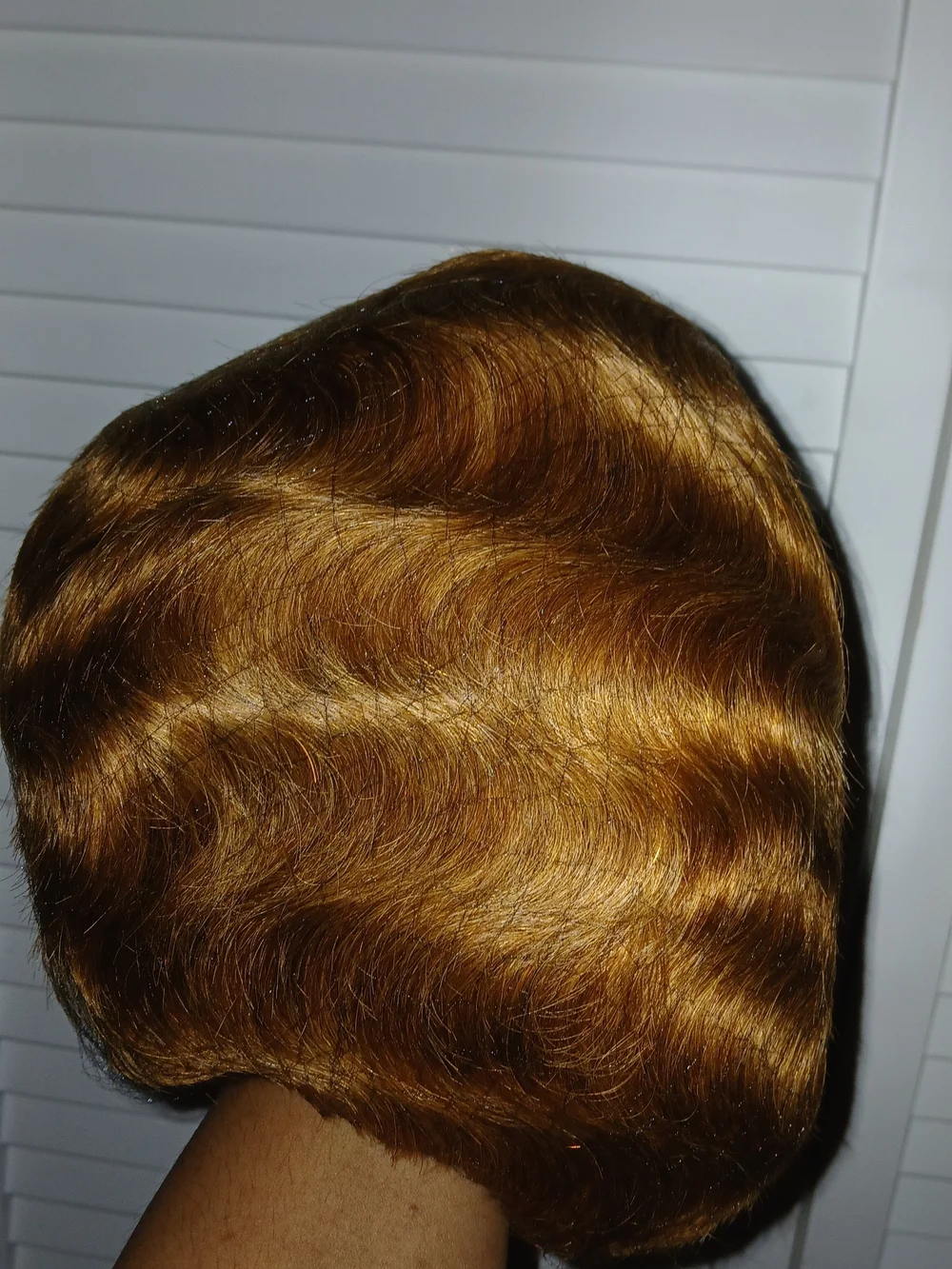 Vibrant Copper Short Wave Human Wig for Women